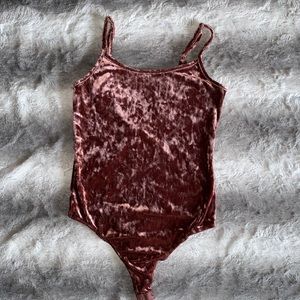 Velvet pink bodysuit
